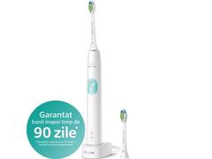 Periuta electrica de dinti Philips Sonicare ProtectiveClean 4300 HX6807/51, 62000 miscari/minut, 2 capete de periere, Alb