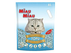 Asternut igienic pentru pisici Miau Miau, tofu, talc, 6 L
