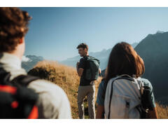 Tricou Drumeție la Munte MH100 Bej Bărbați - XL