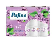 Pufina Hartie igienica liliac 3 straturi, 12 role