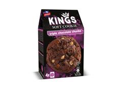 Fursecuri cu 3 tipuri de ciocolata Soft Kings. 160 g