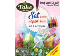 Kit vopsea si decoratiuni pentru oua Take pentru 120 oua