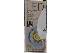 Bec LED lumanare C37 6W E14 lumina rece Total Green