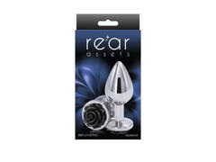 Dildo Anal Metalic Rear Assets Rose Silver Black Medium