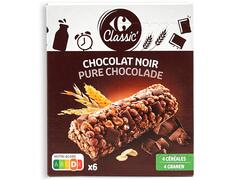 Baton Cu Ciocolata Neagra 6X21G Carrefour Classic