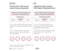 Absorbante din bumbac organic Enroush Super, 10 bucati