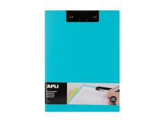 Clipboard dublu A4, PP, Apli Fluo, albastru