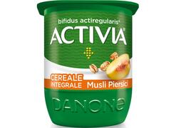 Iaurt cu piersici si musli din cereale integrale Activia 125 g Danone