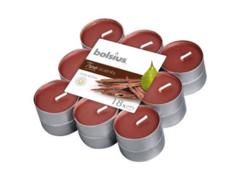 Set 18 lumanari parfumate tip pastila Bolsius, maro, lemn de oud