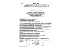Certificate of operation