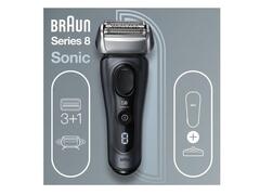 Aparat de ras electric Braun Series 8 8413s Wet&Dry, AutoSense, 4 elemente de taiere, SensoFlex, Trusa de voiaj (Negru)