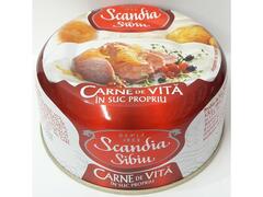 Conserva carne de vita in suc propiu 300 g Scandia Sibiu