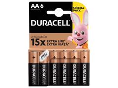 Baterii Alcaline AA(LR6) 1.5V Duracell 4+2buc