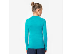 Bluză de fotbal termică, fără cusături, cu mânecă lungă, Keepdry Albastru Copiiundefined