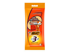 Aparat de ras dispozabil pentru barbati Bic Sensitive cu 3 lame, pachet 4 bucati