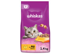 Whiskas hrana uscata cu pui pentru pisici adulte 1,4kg