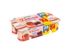 Iaurt Delicios capsuni visine (8 la pret 7)x125g Danone