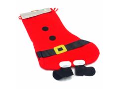 Cizmulita Craciun in forma mos, rosu, 18 x 35 cm