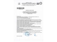 Certificate of operation