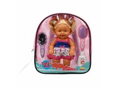 Papusa Nil cu par blond, Dollz n More, cu rucsac si accesorii, 23 cm