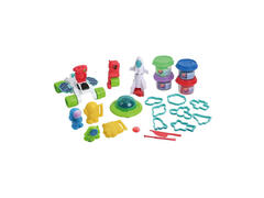 Set de joaca Nava spatiala si plastilina One Two Fun, 24 piese