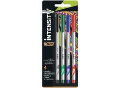 Fineliner Intensity Medium -Albastru, Negru, Rosu, Verde - Bl/4