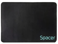 Mousepad Spacer SP-PAD-S, cauciuc si material textil, 220 x 180 x 2 mm, negru