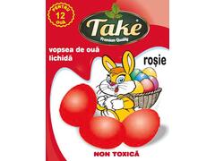 Vopsea lichida rosie Take  pentru 12 oua