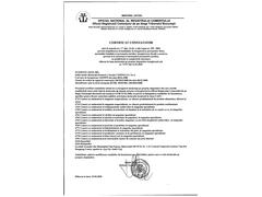 Certificate of operation