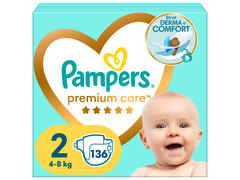 Scutece Premium Care Marimea 2 4-8kg 136buc Pampers