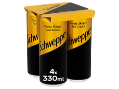 Apa tonica Schweppes Tonic Water, 4 x 0.33 l