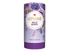 Amestec de ceai negru, fructe de padure si petale de trandafir chinezesc Lovare Wild Berry, 80 g