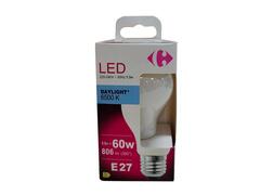 Bec LED Carrefour, 5.9 W (60 W), E27, 806 lm, 6500 K