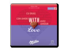 PRALINE CIOCOLATA CU CREMA DE ALUNE WITH LOVE MILKA 110G
