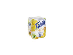 Bere blonda aromatizata fara alcool Fresh Lemon & Orange, 4 x 0.5 l