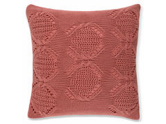 Perna tricotata DIAMOND CABLE 45x45cm roz pudra