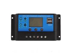 Regulator, controler solar PWM 30A 12V/24V cu doua USB si LCD