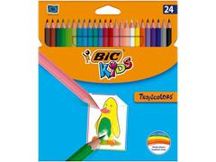 Creioane colorate Tropicolors BIC, 24 bucati