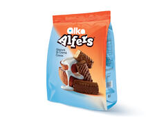 Napolitane Alka Alfers cu crema (47,5%) cocos, glazurate (36%) 180g