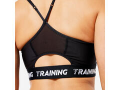 Bustieră bretele subțiri încrucișate Susținere redusă Negru Damă