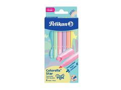 Set 6 carioci Colorella Star, Herlitz, culori pastel, C302