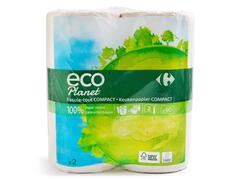 Prosoape din hartie, Carrefour Eco Planet, 2 role, 2 straturi