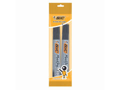 Marker permanent Bic 2300 negru, 2 bucati/set
