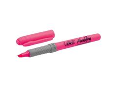 Textmarker BIC Highlighter Grip, varf tesit 1-4mm, roz