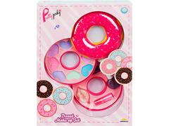 Set de machiaj cu 2 niveluri in forma de gogoasa, Pretty Pinky