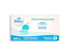 Ser fiziologic Carrefour Baby 40 bucati, per pachet
