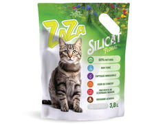 Asternut silicat pentru pisici Zaza Floral, 3.8 L