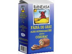 Faina alba de grau 000 pentru cozonac Baneasa 1kg