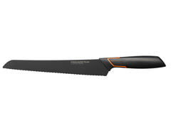 Cutit pentru paine Fiskars Edge, otel inoxidabil japonez, 23 cm, Negru