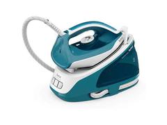 Statie de calcat Tefal Express Easy SV6131E0, 2200W, rezervor 1.7L, abur 350g/min si 120 g/min, talpa ceramica, Alb/Albastru